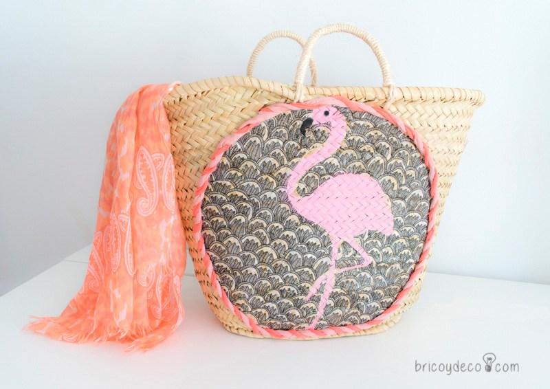 capazo personalizado con decoupage y stencil