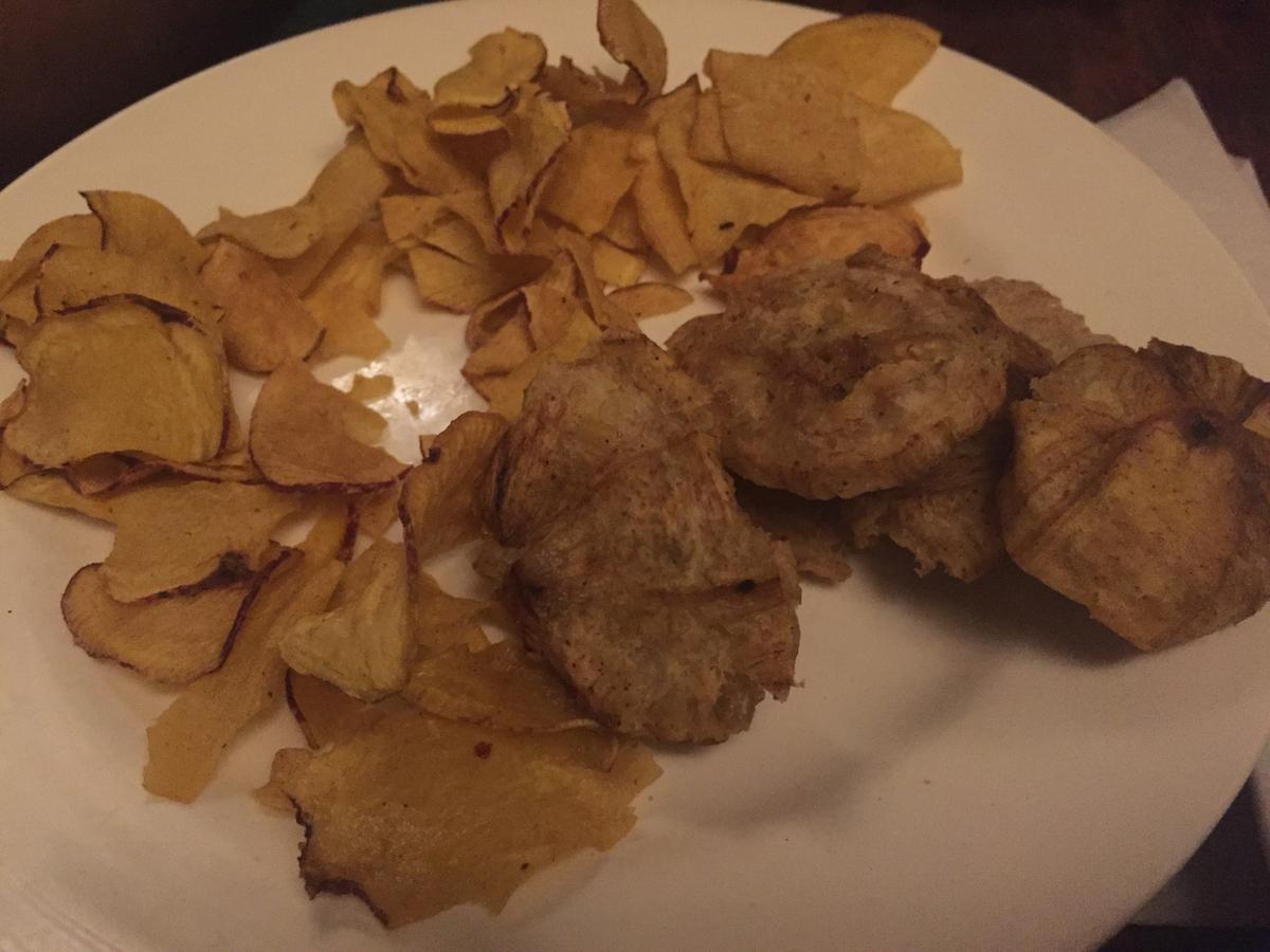 Chips de batata y toston