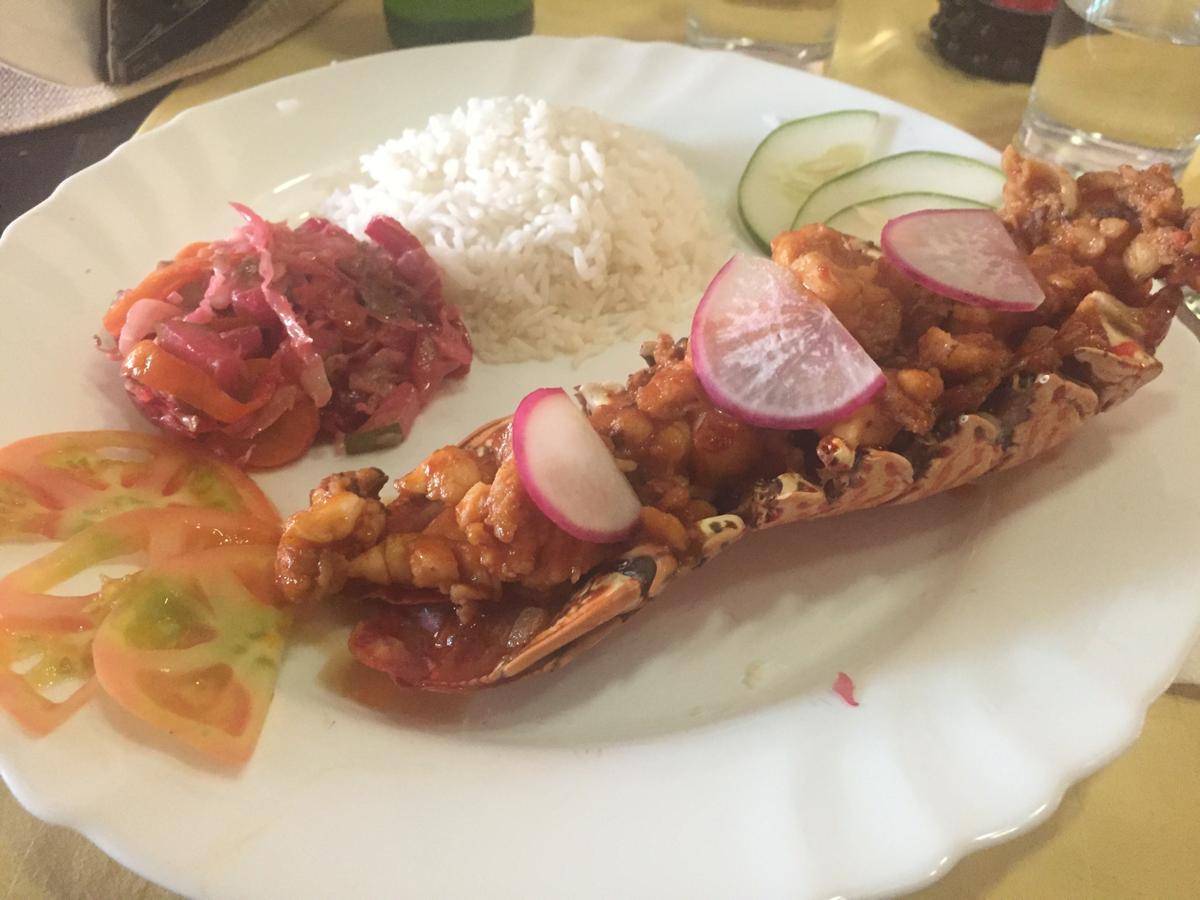 Langosta en salsa americana