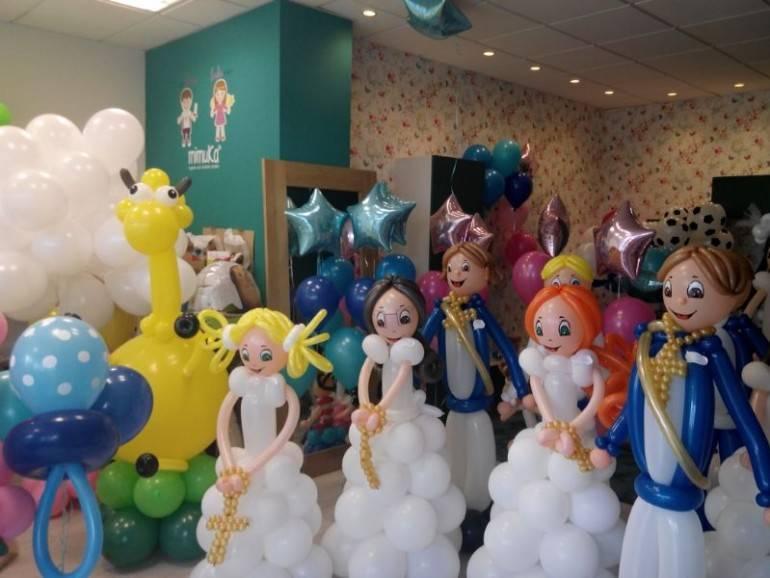 muñecos de globos para primera comunion2