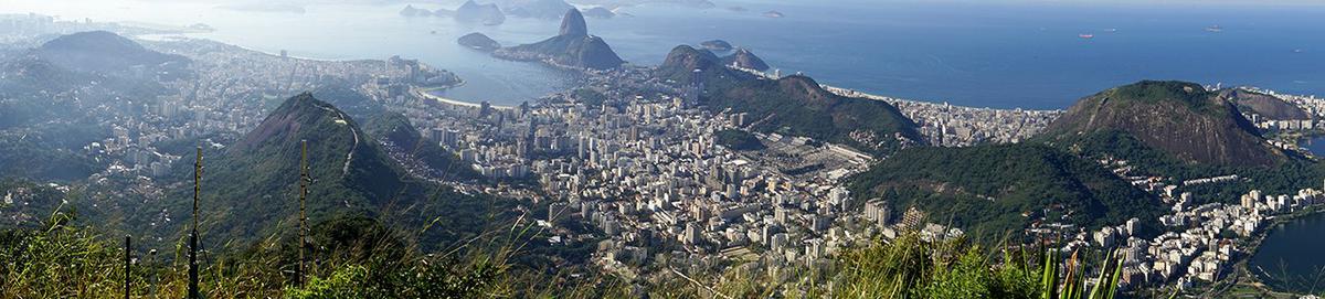 Vista panorámica de Rio de Janeiro desde el Corcovado