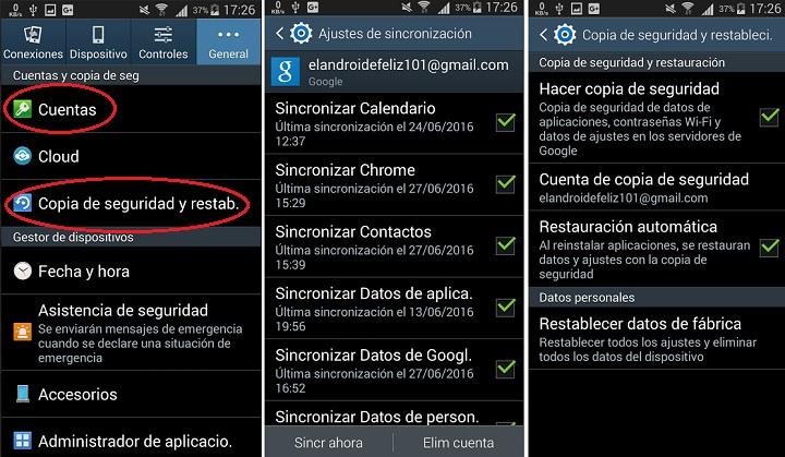 Cómo hacer una copia de seguridad en Android fotos contactos y SMS