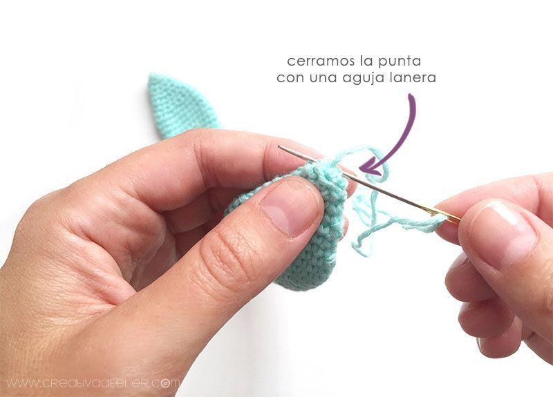 Mordedor conejito de crochet - Tuotrial y patrón amigurumi