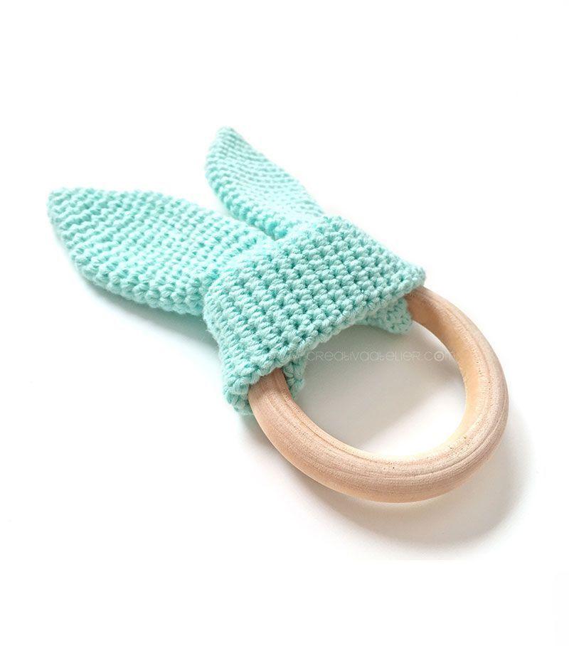 Mordedor conejito de crochet - Tuotrial y patrón amigurumi