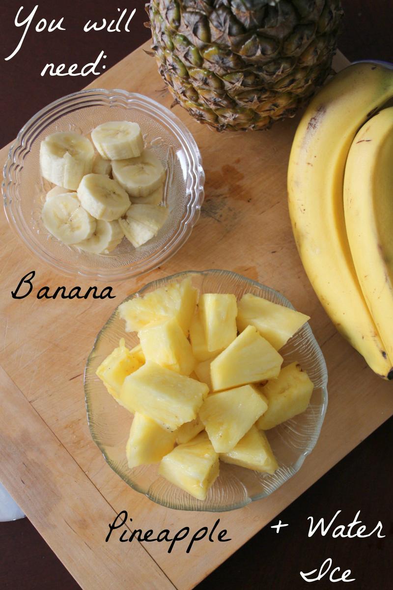 Pineapple Banana Smoothie ingredients