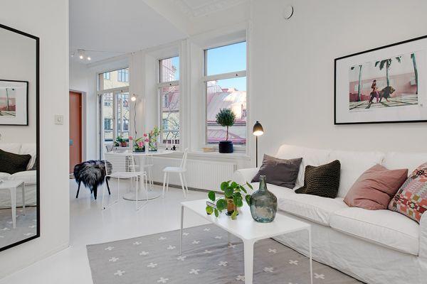 Estudio nórdico de solo una habitación