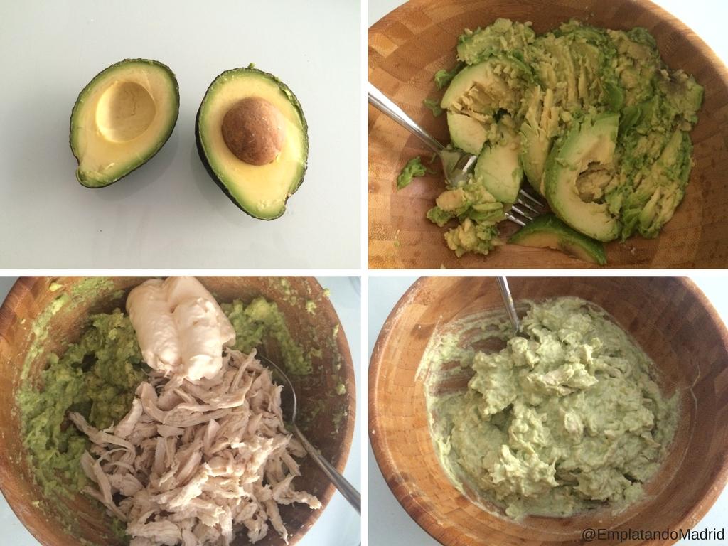 Preparando el rellenos Reina Pepiada