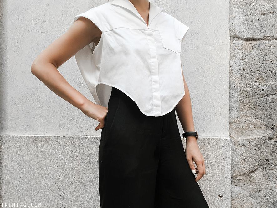 Trini | Balenciaga top Theyskens Theory pants