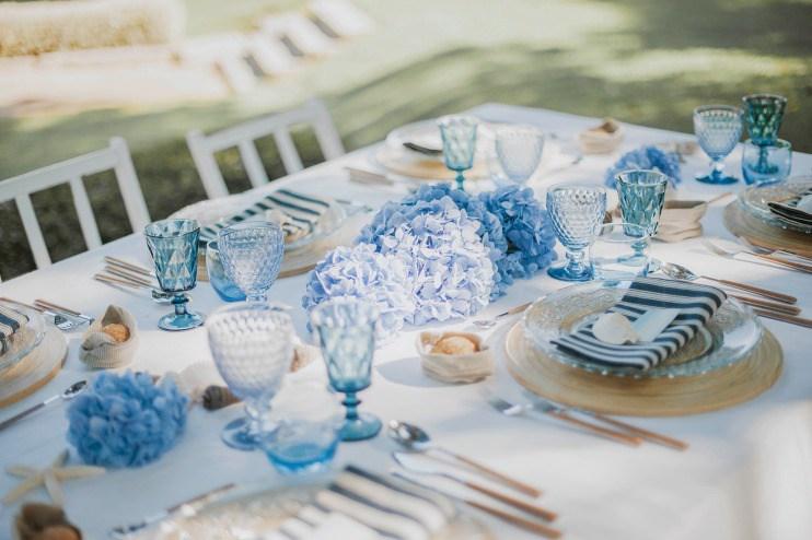 Decoracion marinera para una mesa de verano