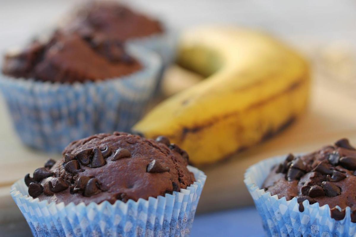 muffins banana y chocolate