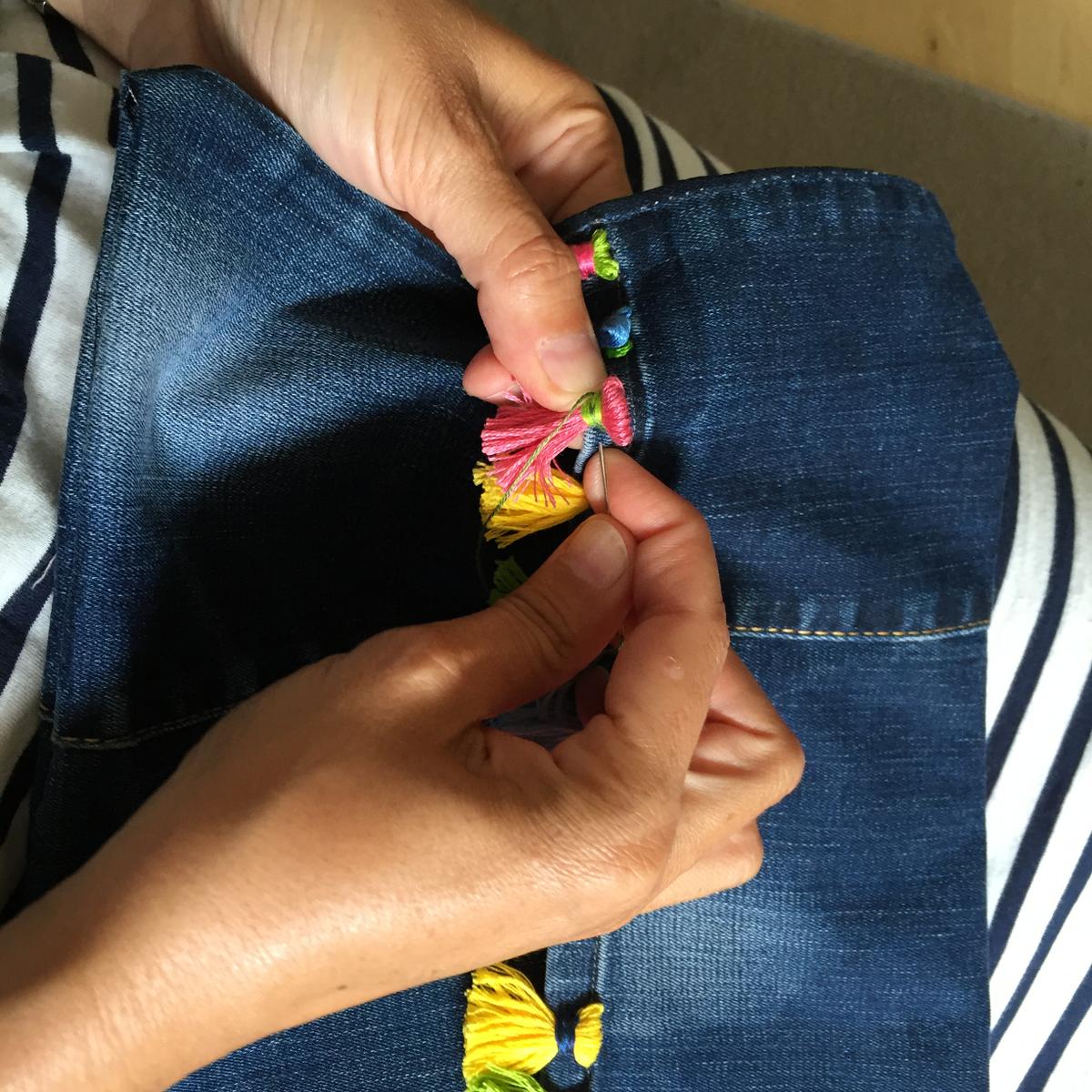 cosemos los abalorios al bolso