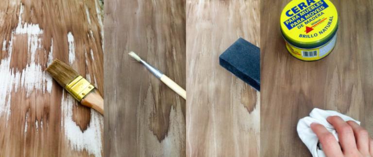 efecto madera con pintura en spray