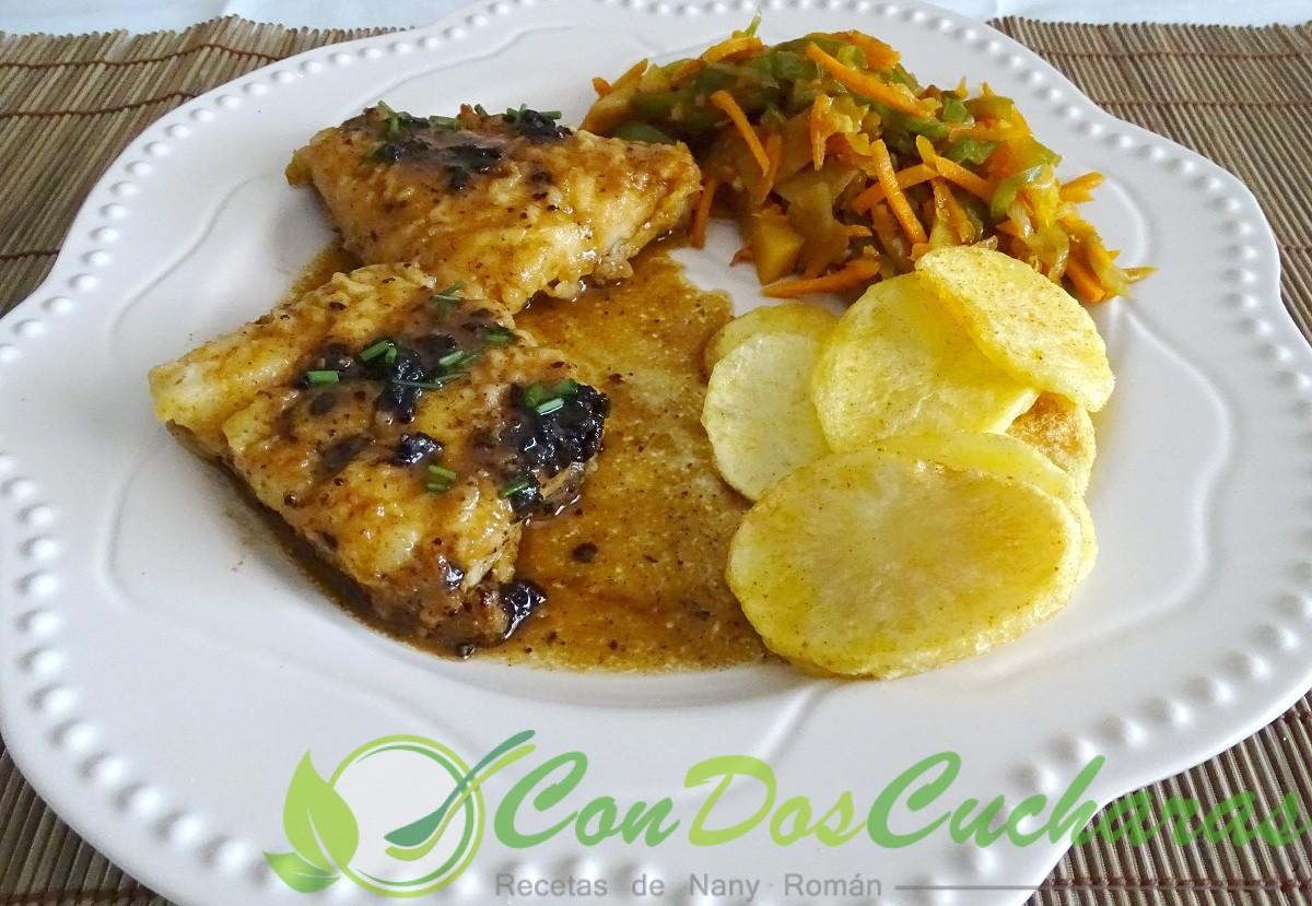 Merluza al ajo negro