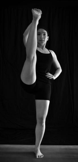 La versión Utthita Hasta Padangusthasana, en su forma I