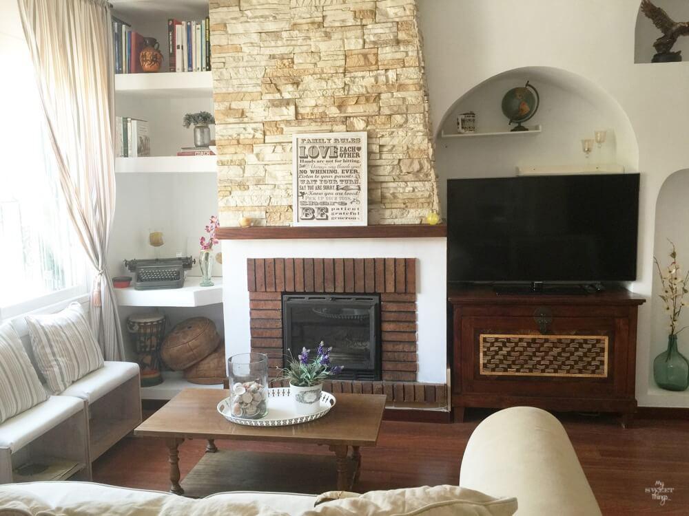 Salón y tuneo de la chimenea