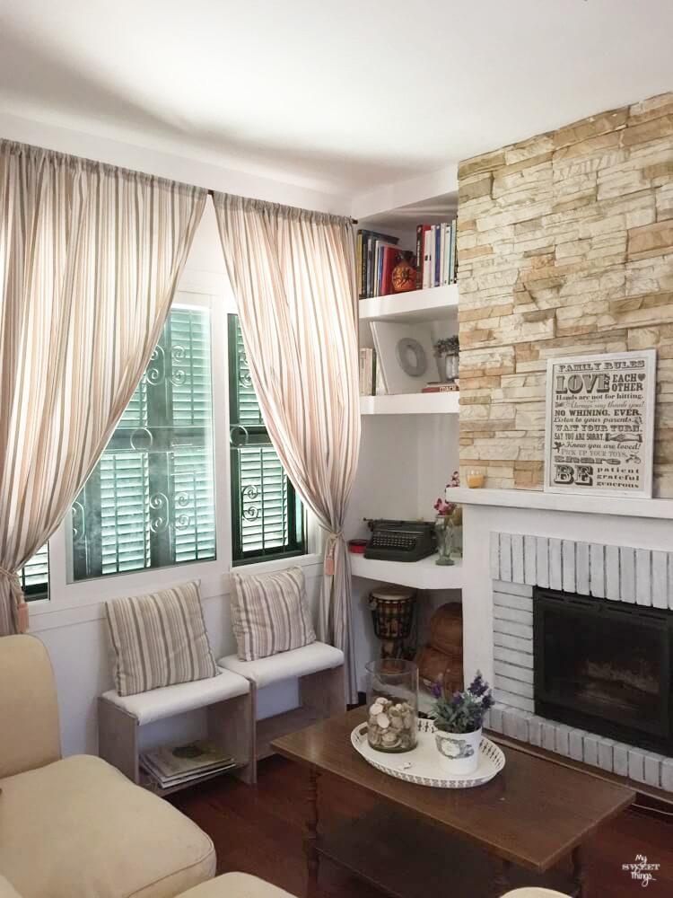 Salón y tuneo de la chimenea