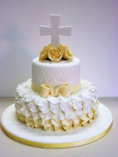 flores para tortas de primera comunion de niña
