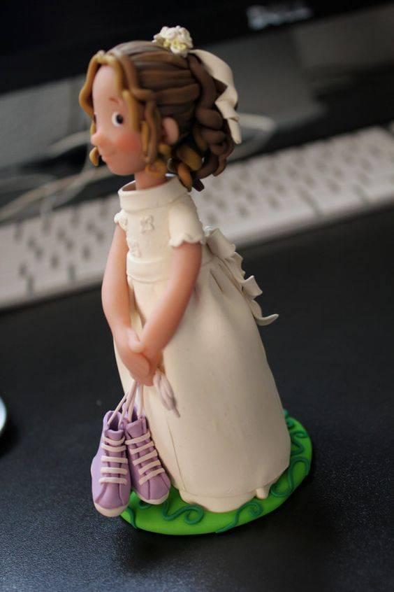 adornos para tortas primera comunion de niña 2