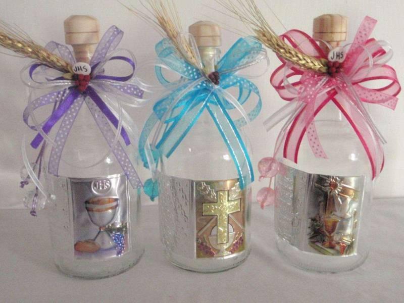 decoracion de botellas para primera comunion (1)