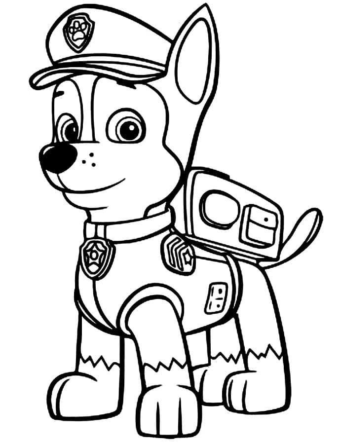 dibujar patrulla canina para colorear
