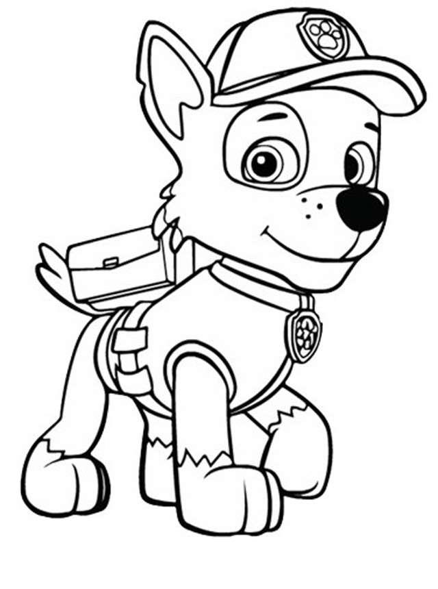 perro patrulla canina para colorear