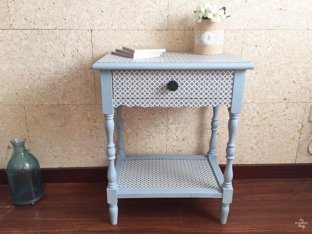 Como transformar mobiliario con decoupage y pintura de leche · Color Slate junto con Snow White milk paint