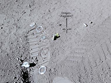 Pequeño fragmento de lava extraído del Lago del Diablo en Oregon Estados Unidos.