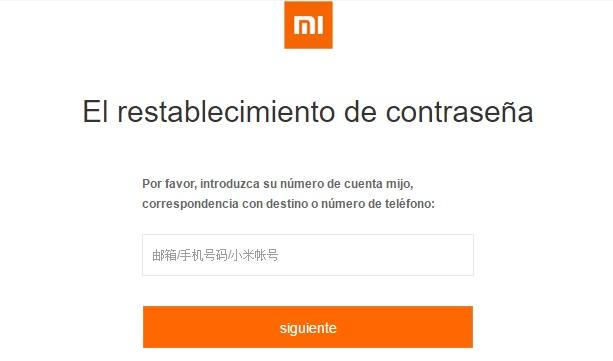 This device may be associated with an existing mi account Este dispositivo está asociado a un ID de cuenta Mi xiaomi mi4