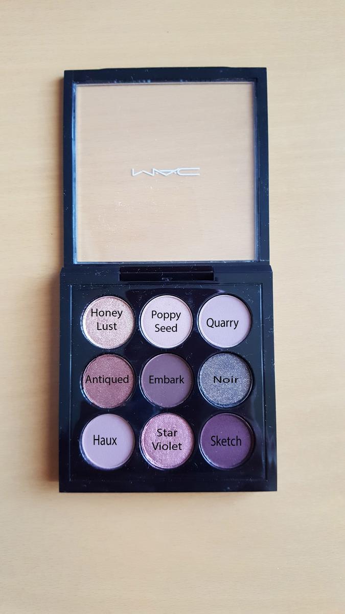 Paleta burgundy times nine mac sombras colores poppy seed quarry noir sketch star violet