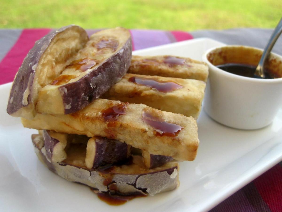Berenjenas fritas con miel 