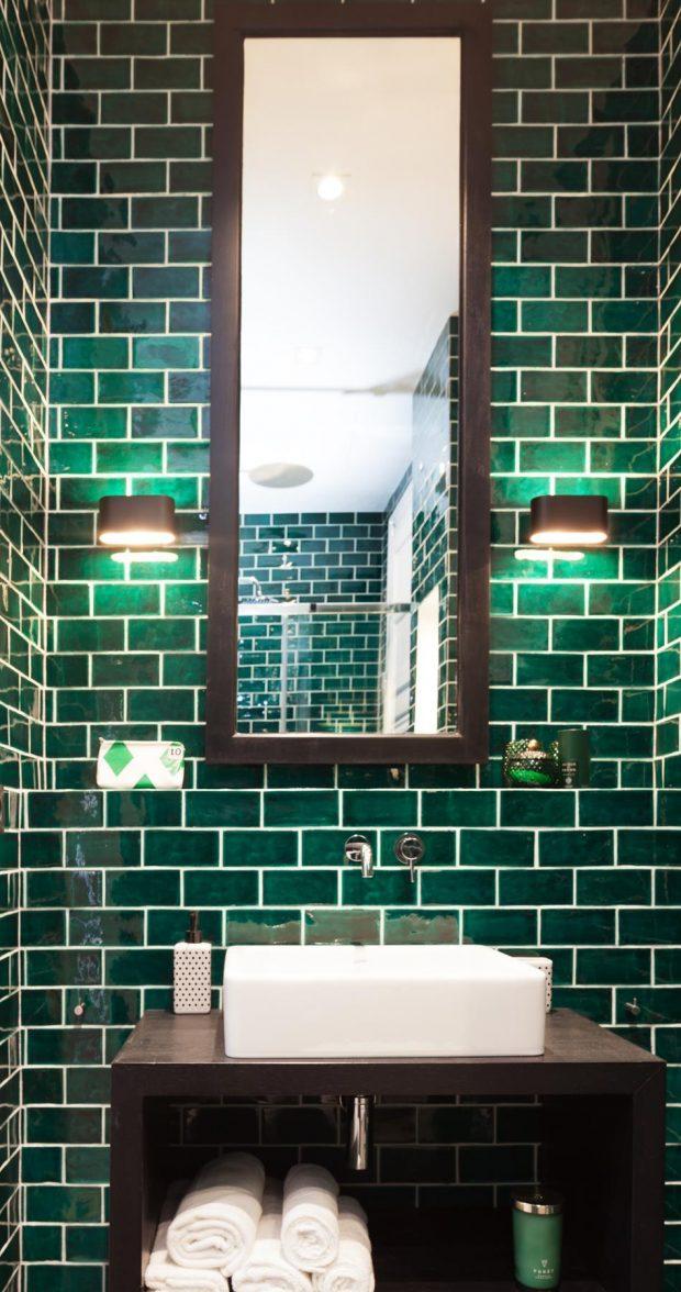 baño azulejo cristal