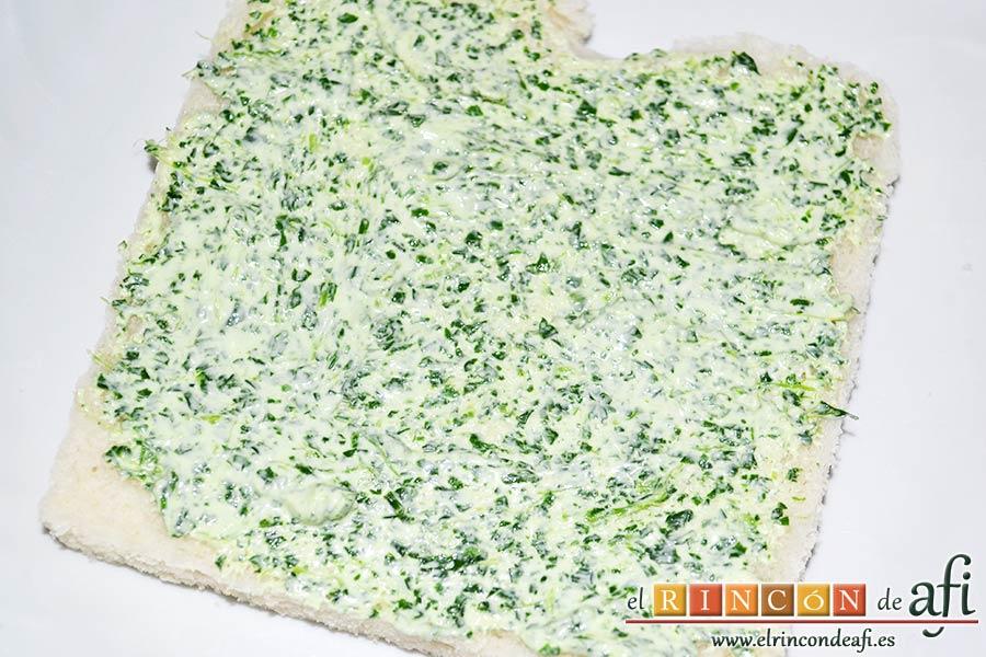 Crema de berros con queso, tomate y aguacate para untar en sandwiches, untar el pan que vayamos a usar