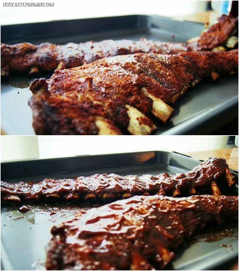 Costillas de cerdo con salsa barbacoa