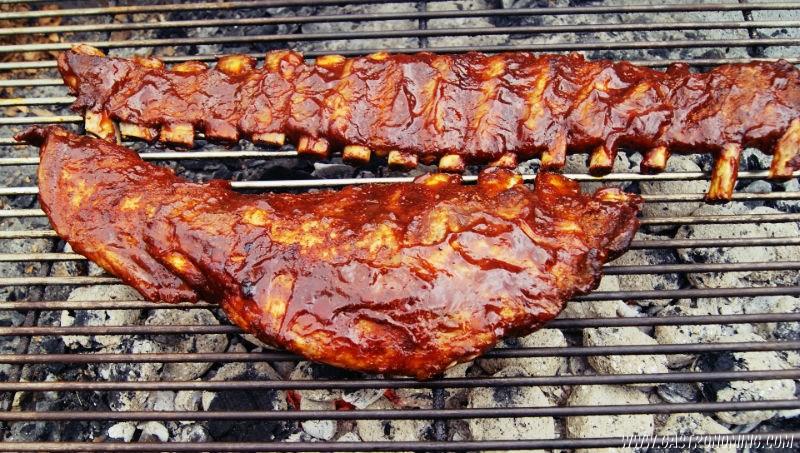 Costillas de cerdo con salsa barbacoa