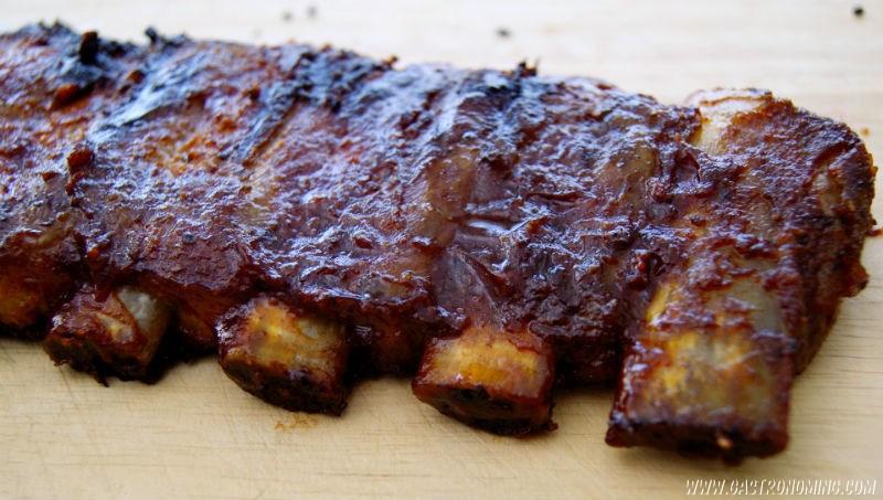 Costillas de cerdo con salsa barbacoa