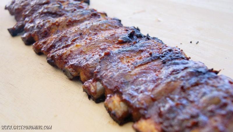 Costillas de cerdo con salsa barbacoa