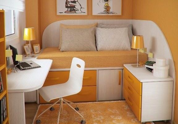 como decorar una habitacion pequeña para ganar espacio