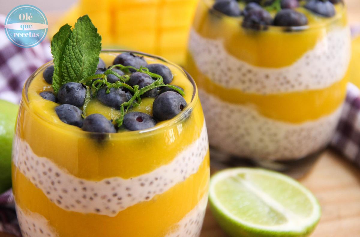 Pudding de semillas de chia y mango