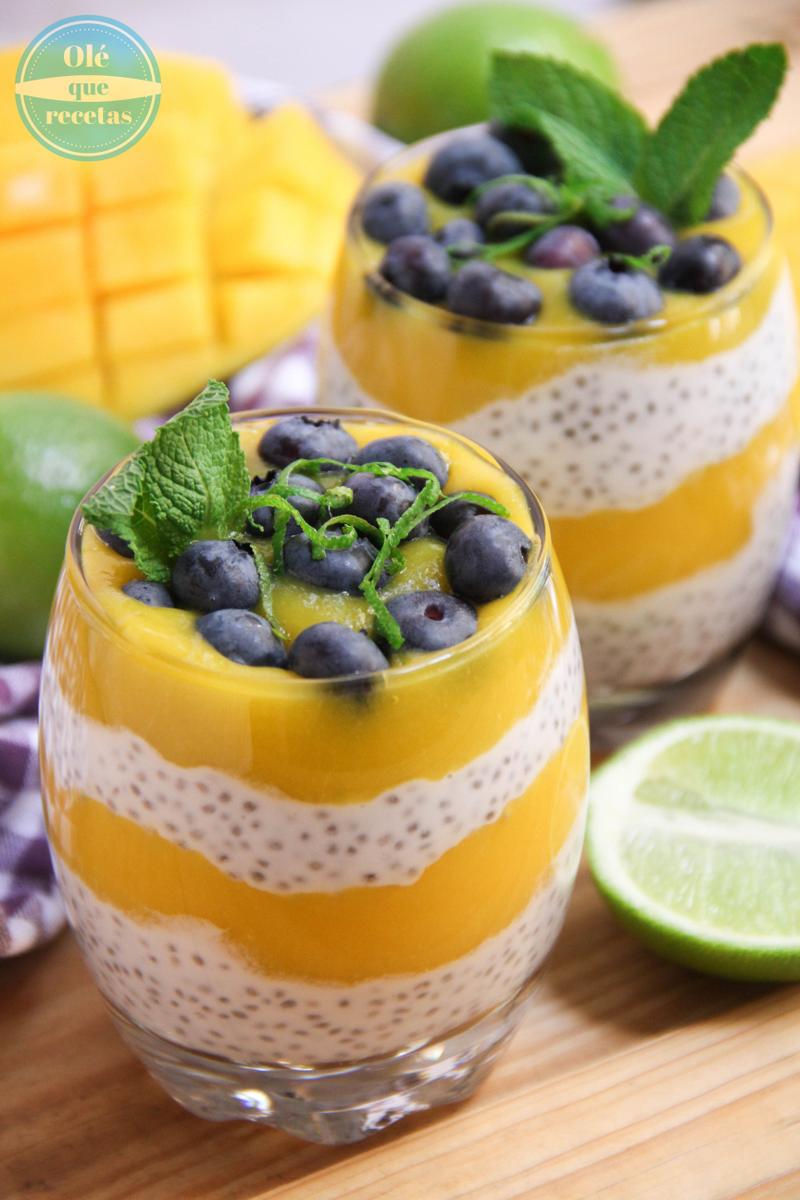 Pudding de semillas de chia y mango