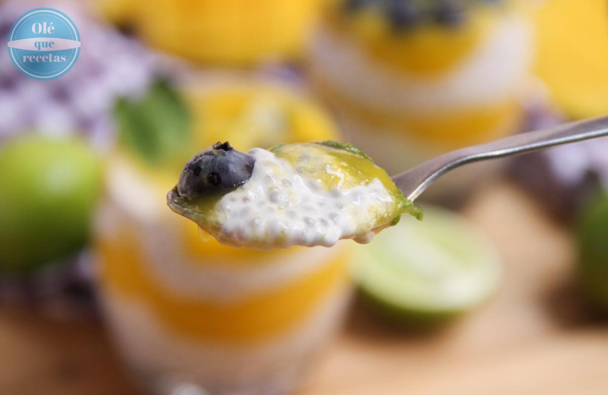 Pudding de semillas de chia y mango