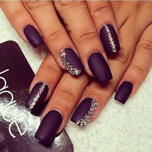 Diseños de manicura con strass