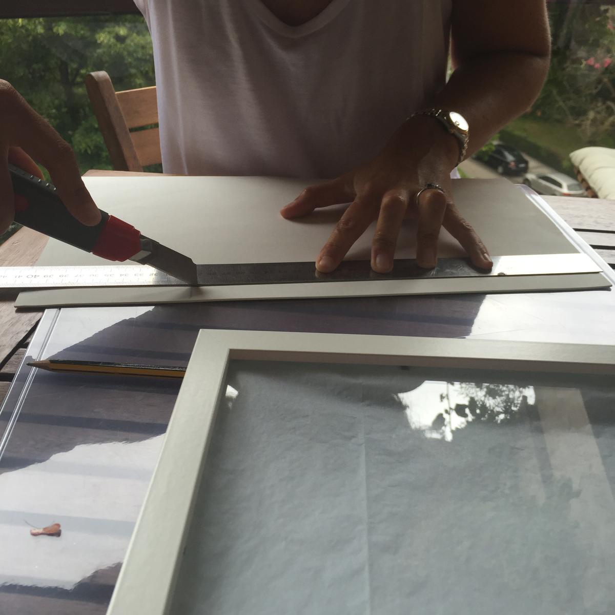 cortamos dos tiras de goma eva