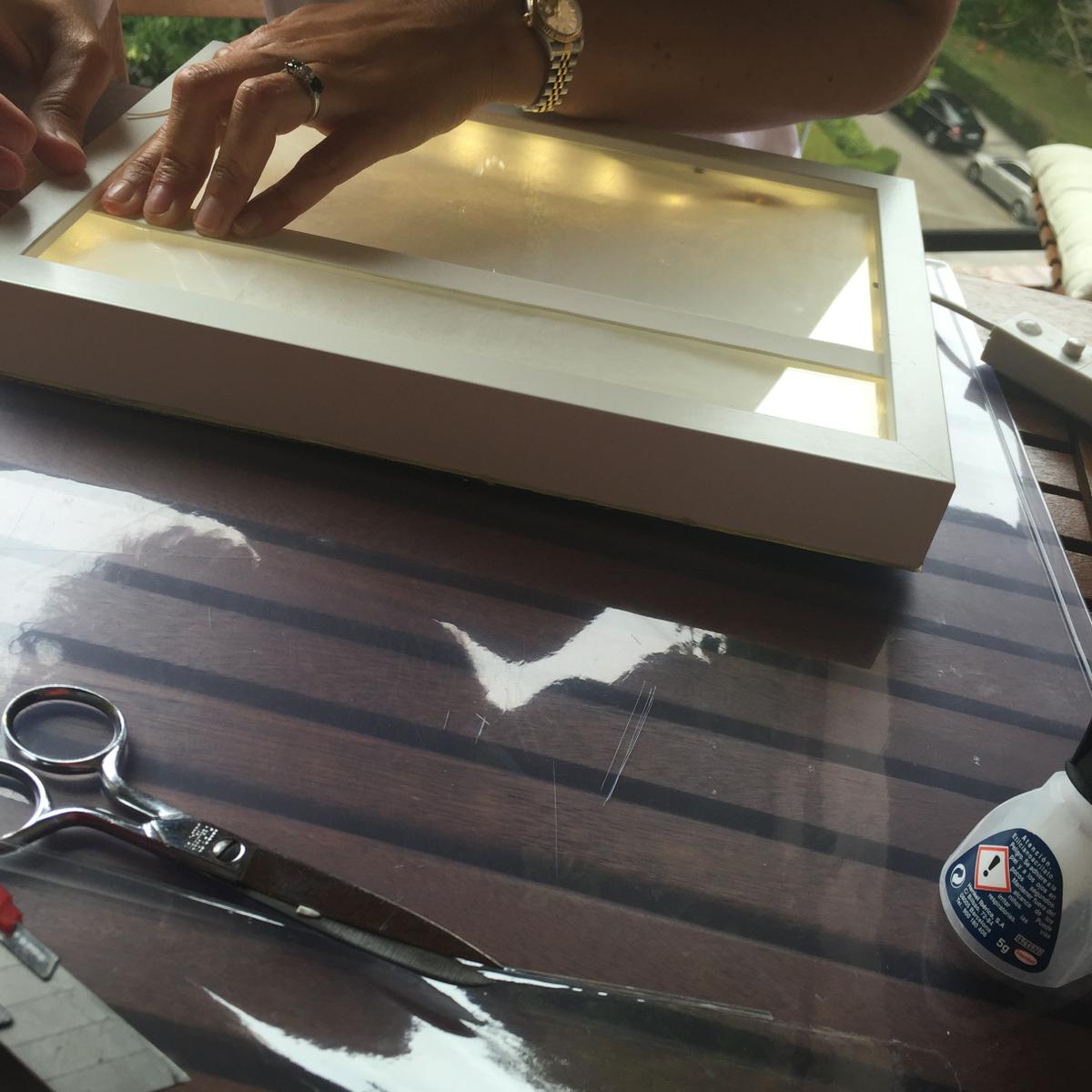 fijamos las tiras al crista