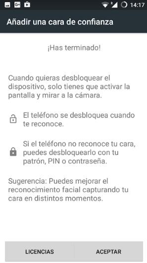 Desbloquear android reconocimiento facial configurar calibrar ajustar establecer smart lock por la cara