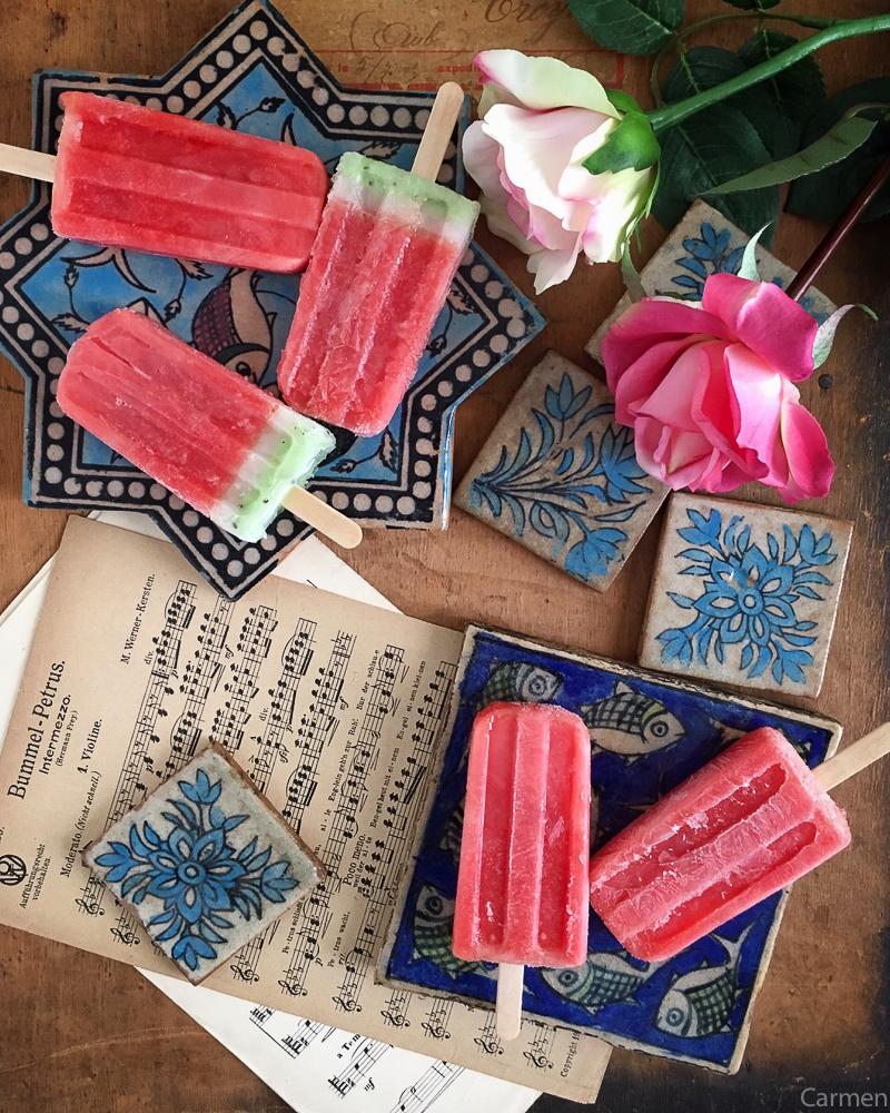 Polos de sandía azulejos blog