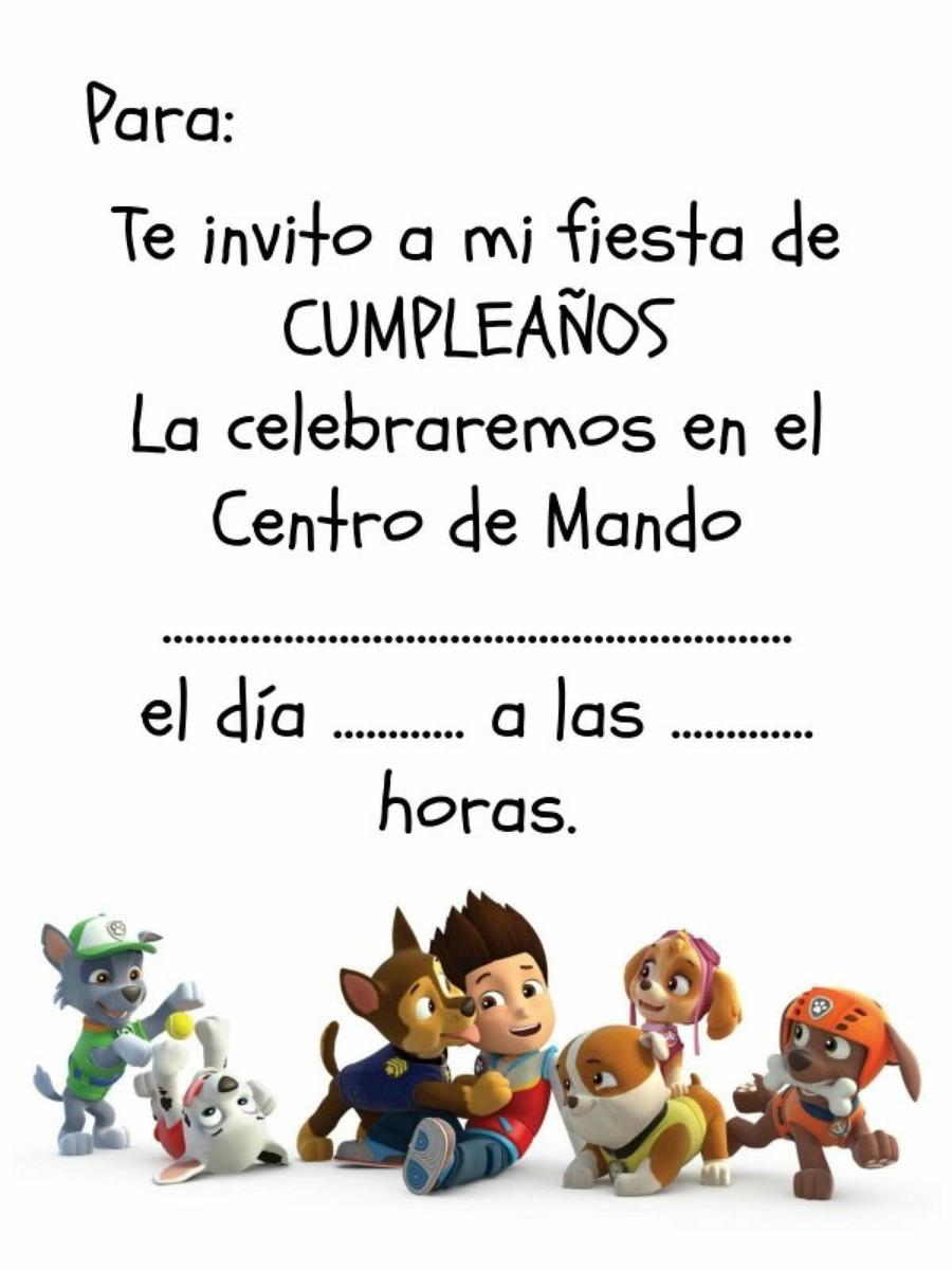 cumpleaños de la patrulla canina