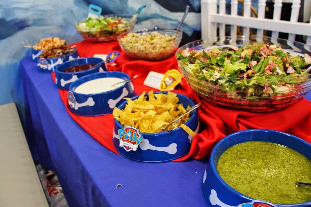 mesa cumpleaños de la patrulla canina