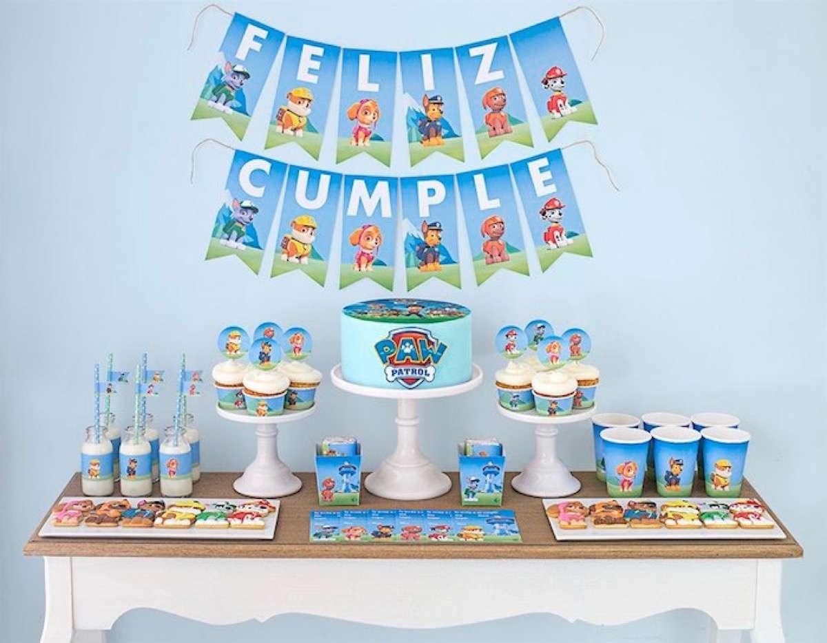 fiesta de cumpleaños de la patrulla canina