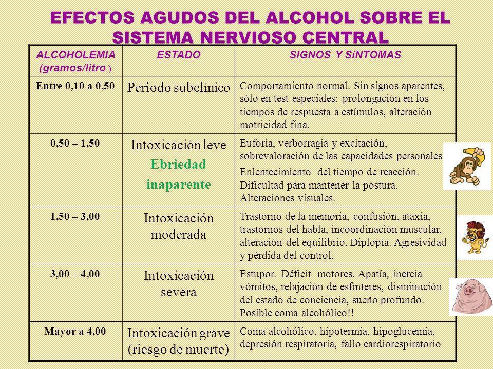 Efectos del alcohol