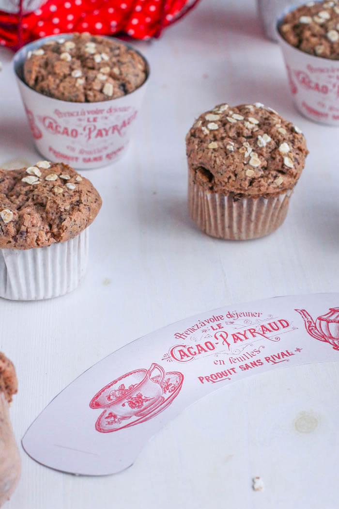 Oat chocolate muffins recipe